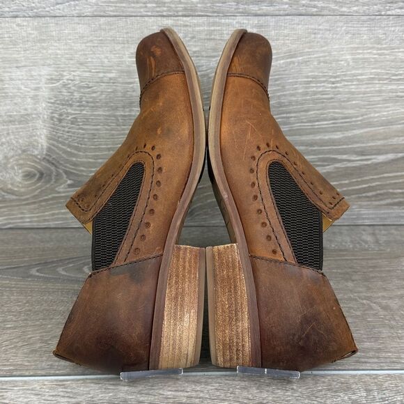 Korks Gertrude Women’s Sz 9M Brown Leather Slip-On Almond Cap Toe Shoes - Picture 10 of 10